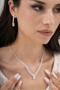 MİREL 7018 Zirkon Taşlı Gelin Seti Fashion Jewelry Set product photo 1