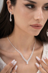MİREL 7018 Zirkon Taşlı Gelin Seti Fashion Jewelry Set product photo 1