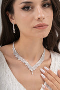 MİREL 7066 Zirkon Taşlı Gelin Seti Fashion Jewelry Set product photo 1