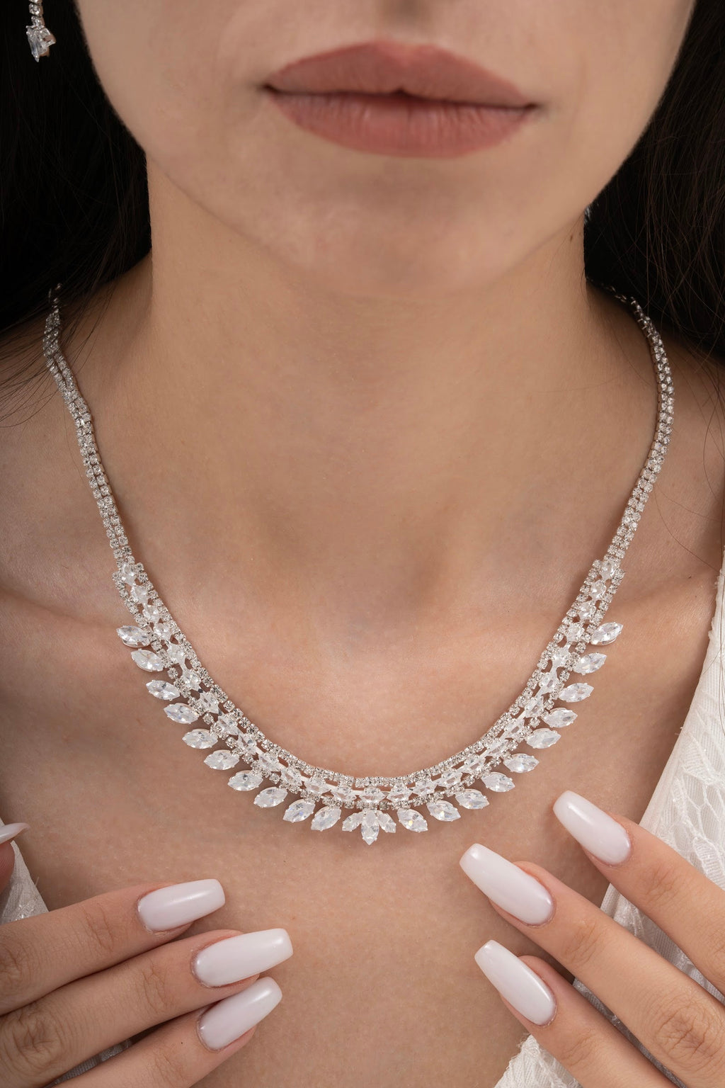 MİREL 7041 Zirkon Taşlı Gelin Seti Fashion Jewelry Set product photo 2