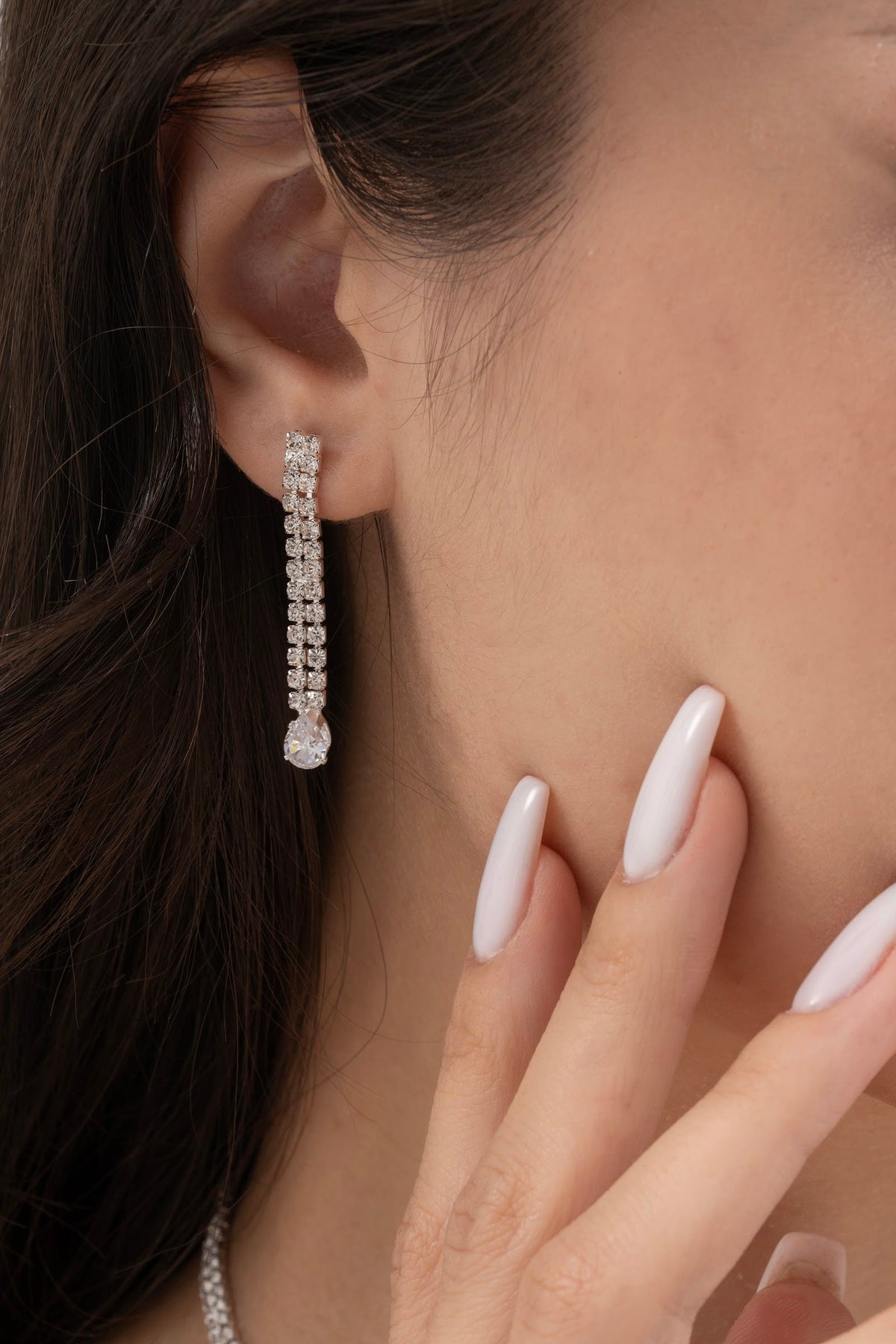 MİREL 7102 Zirkon Taşlı Gelin Seti Fashion Jewelry Set product photo 3