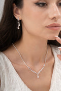 MİREL 7090 Zirkon Taşlı Gelin Seti Fashion Jewelry Set product photo 1