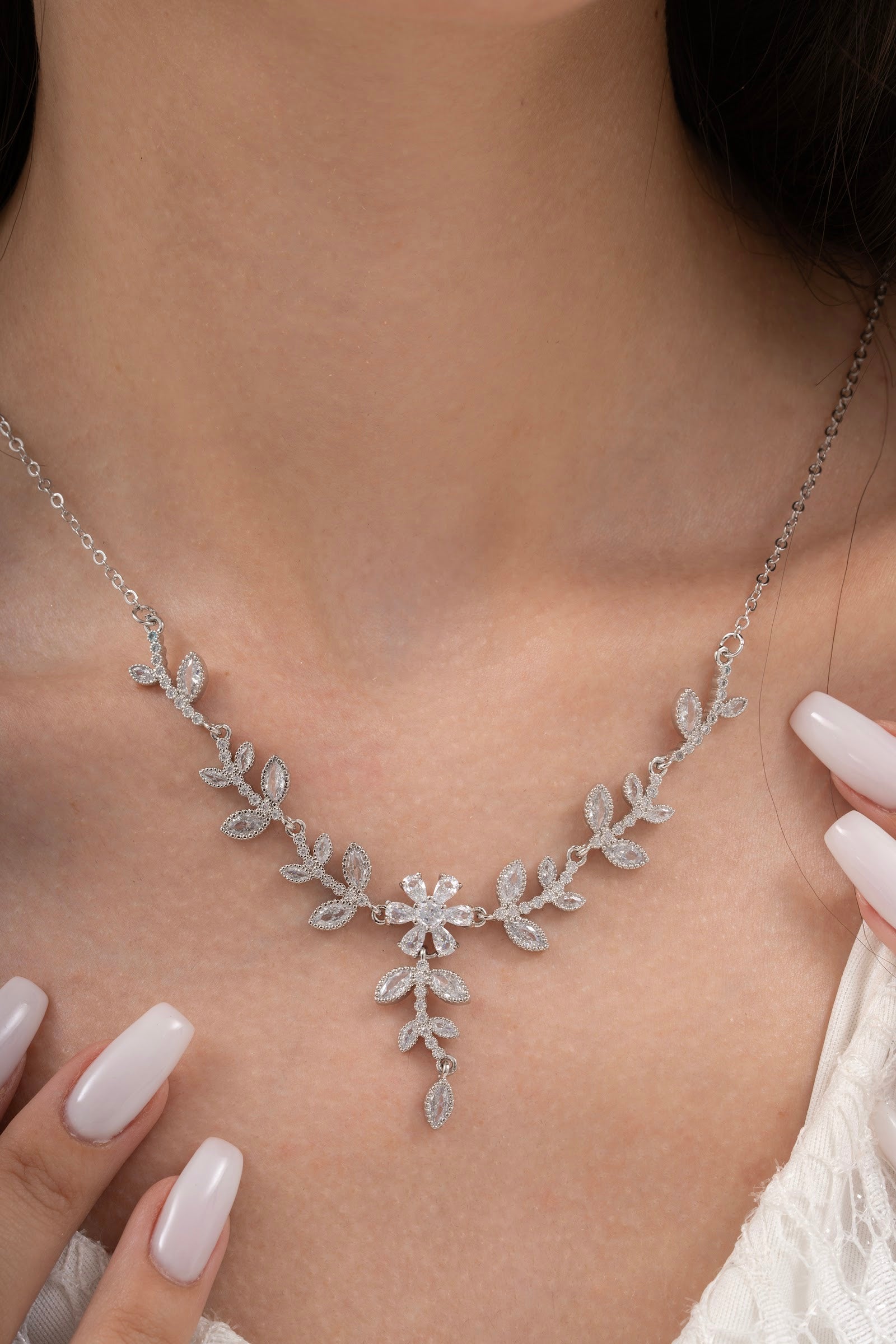 MİREL 7163 Zirkon Taşlı Gelin Seti Fashion Jewelry Set product photo 2