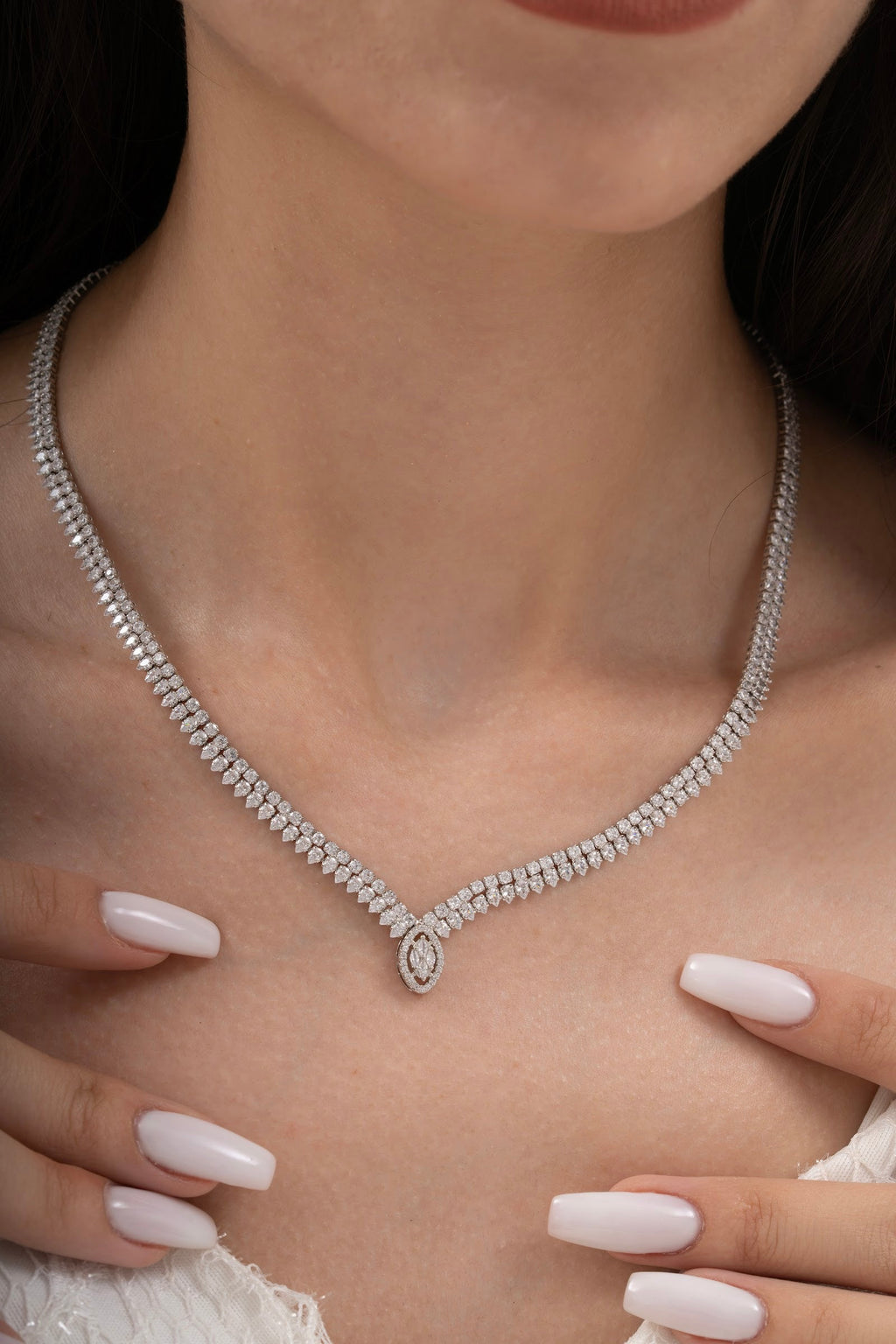 MİREL 7130 Zirkon Taşlı Gelin Seti Fashion Jewelry Set product photo 2