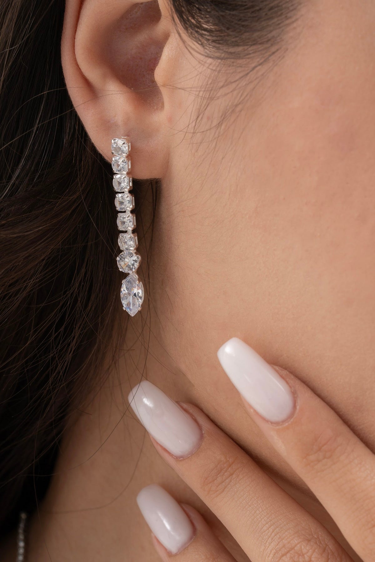MİREL 7093 Zirkon Taşlı Gelin Seti Fashion Jewelry Set product photo 3