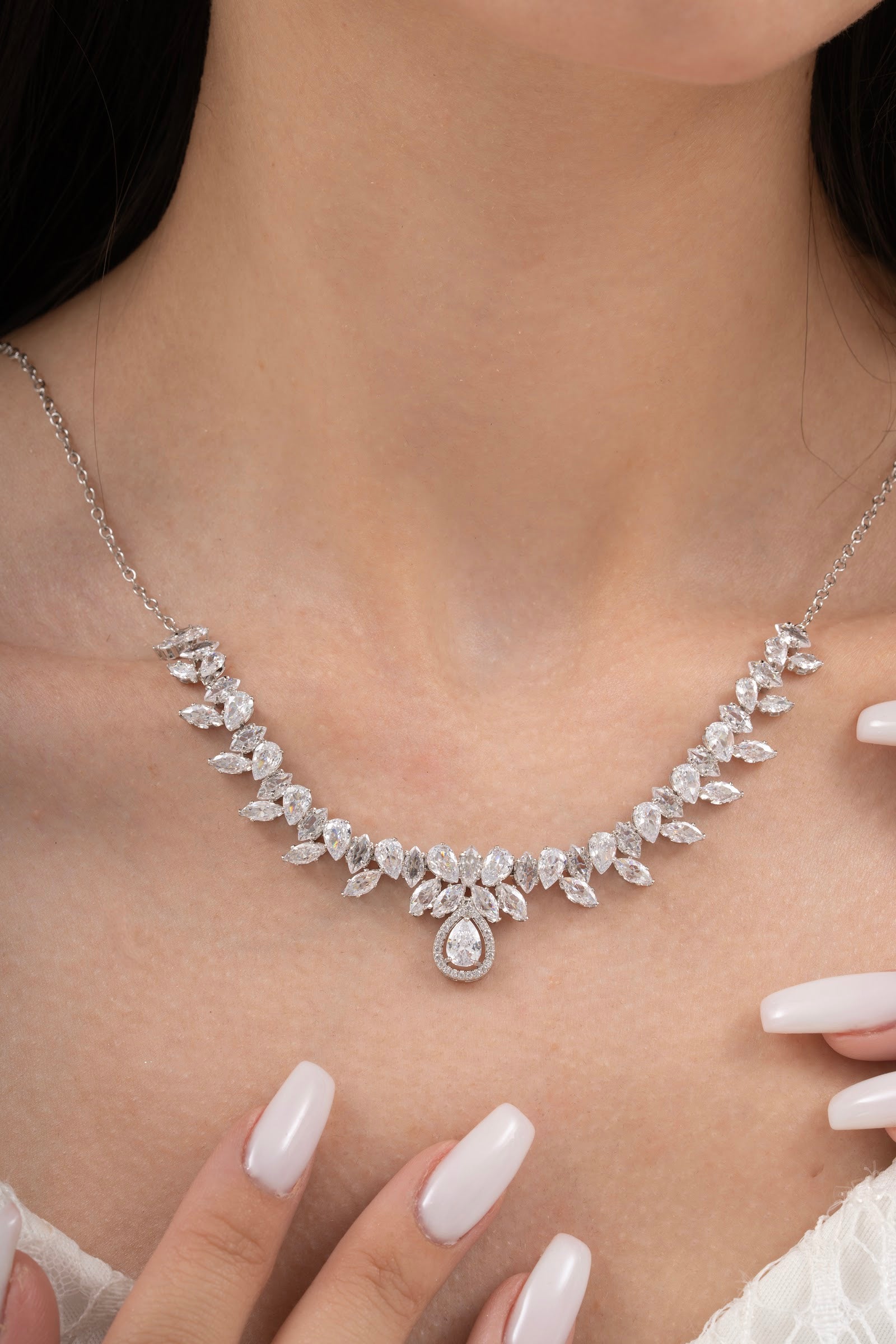 MİREL 7116 Zirkon Taşlı Gelin Seti Fashion Jewelry Set product photo 2