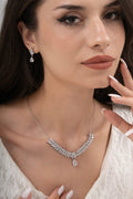 MİREL 7128 Zirkon Taşlı Gelin Seti Fashion Jewelry Set product photo 1