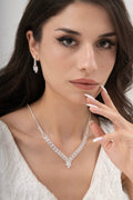 MİREL 7012 Zirkon Taşlı Gelin Seti Fashion Jewelry Set product photo 1