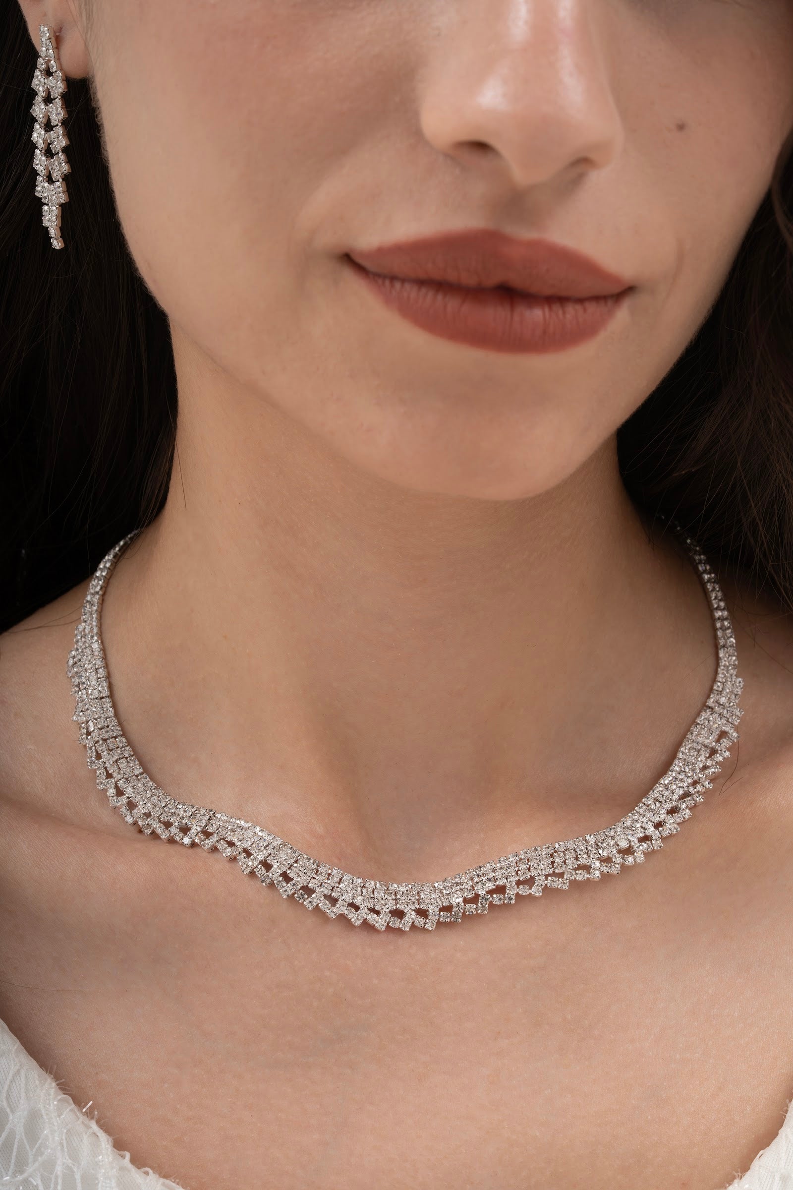 MİREL 7140 Zirkon Taşlı Gelin Seti Fashion Jewelry Set product photo 2