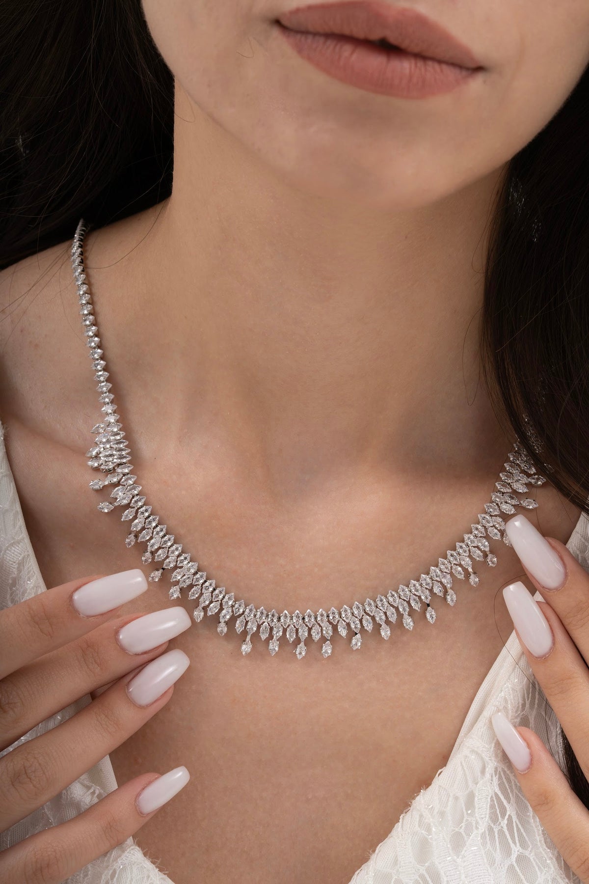 MİREL 7039 Zirkon Taşlı Gelin Seti Fashion Jewelry Set product photo 2
