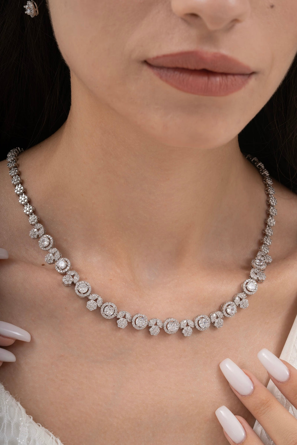 MİREL 7027 Zirkon Taşlı Gelin Seti Fashion Jewelry Set product photo 2