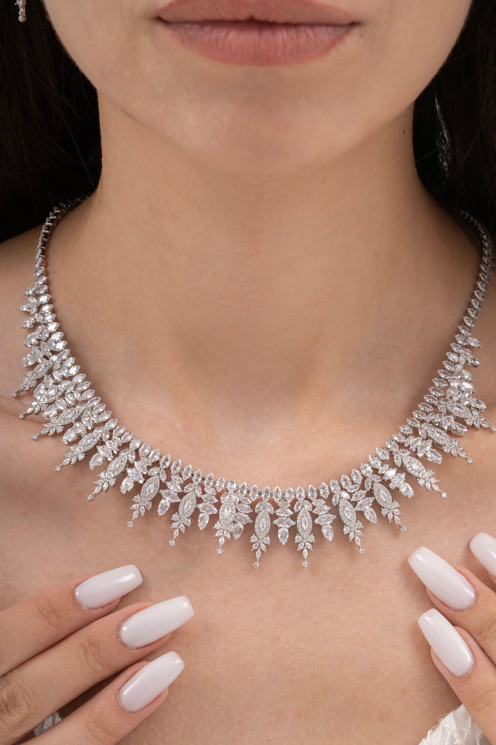 MİREL 7078 Zirkon Taşlı Gelin Seti Fashion Jewelry Set product photo 2