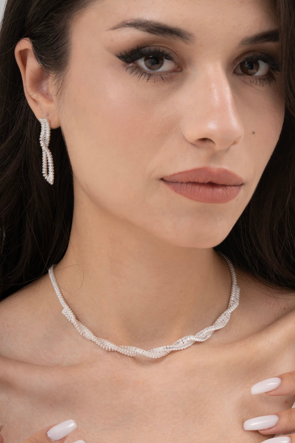 MİREL 7013 Zirkon Taşlı Gelin Seti Fashion Jewelry Set product photo 1