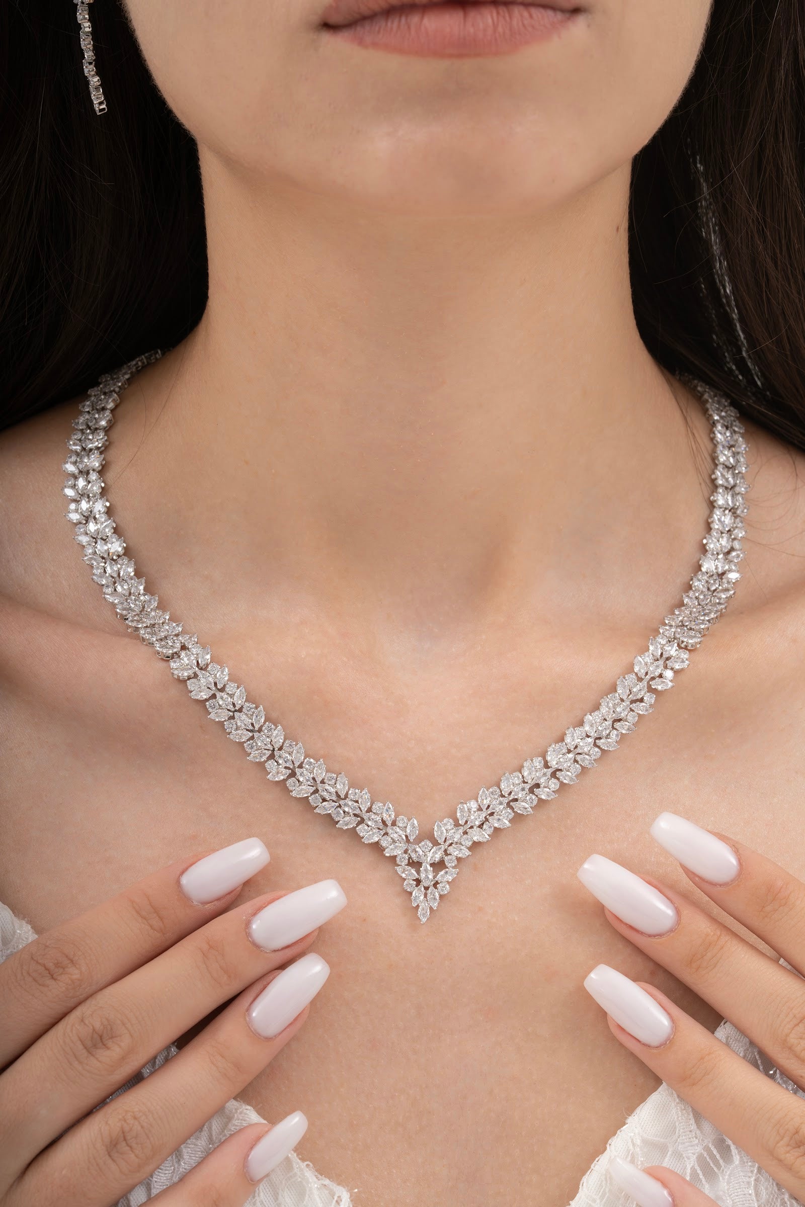 MİREL 7067 Zirkon Taşlı Gelin Seti Fashion Jewelry Set product photo 2