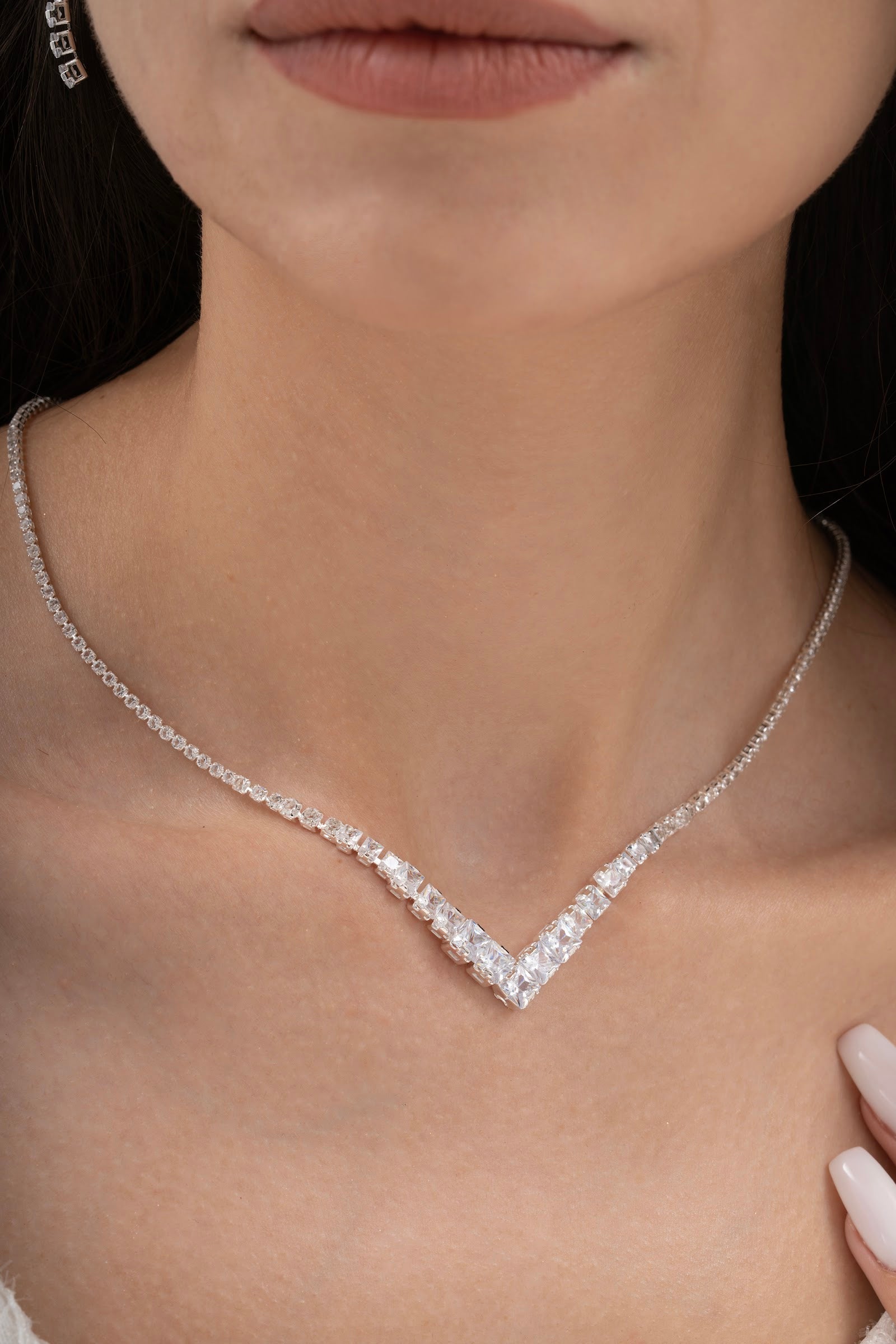 MİREL 7017 Zirkon Taşlı Gelin Seti Fashion Jewelry Set product photo 2