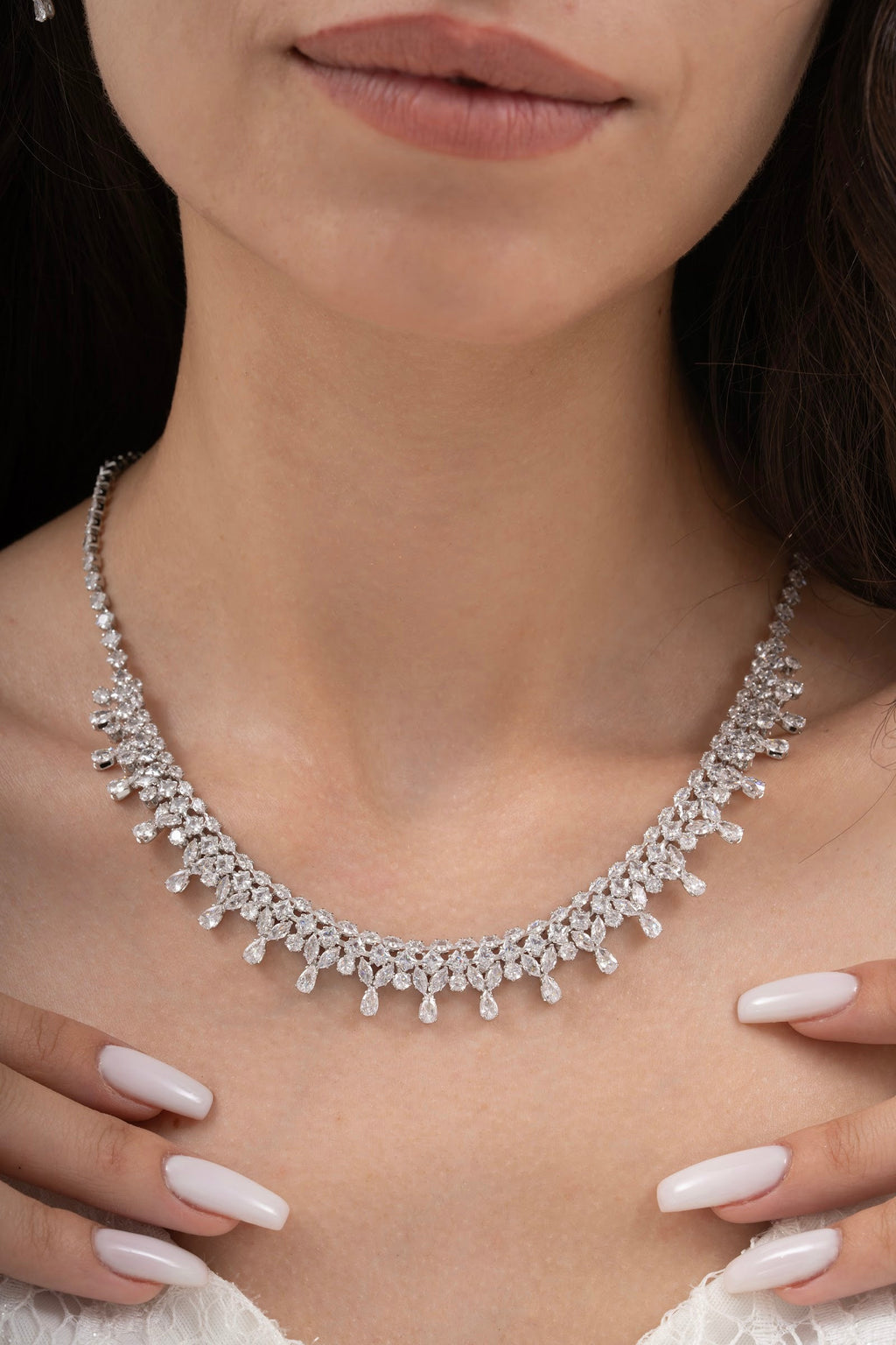 MİREL 7123 Zirkon Taşlı Gelin Seti Fashion Jewelry Set product photo 2