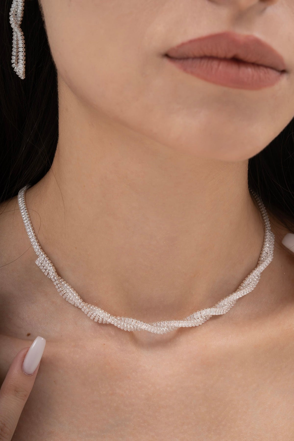 MİREL 7013 Zirkon Taşlı Gelin Seti Fashion Jewelry Set product photo 2