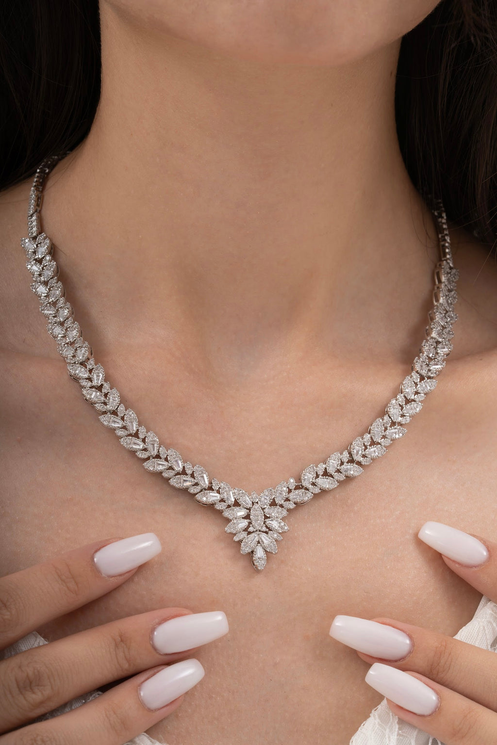 MİREL 7115 Zirkon Taşlı Gelin Seti Fashion Jewelry Set product photo 2