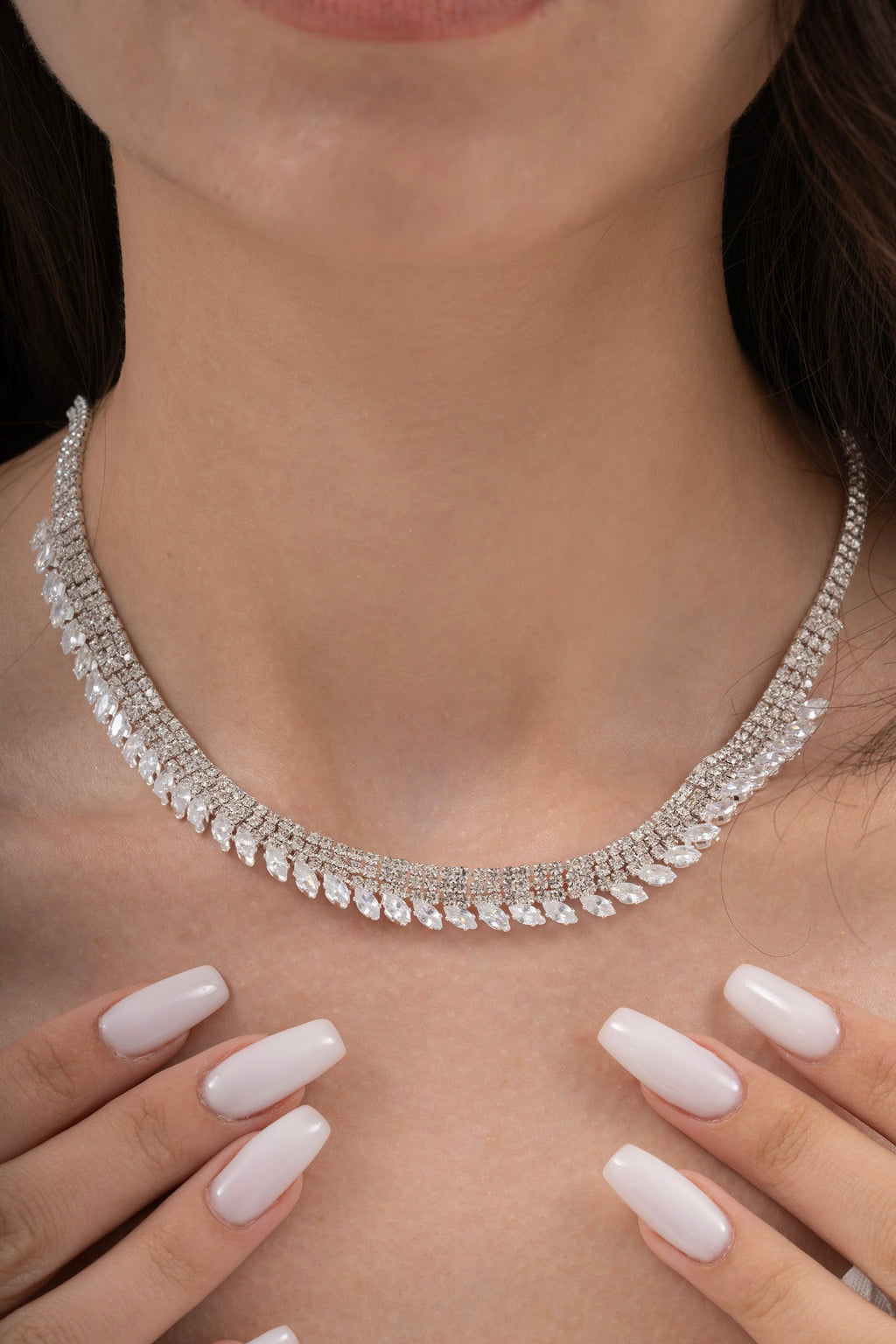 MİREL 7077 Zirkon Taşlı Gelin Seti Fashion Jewelry Set product photo 2