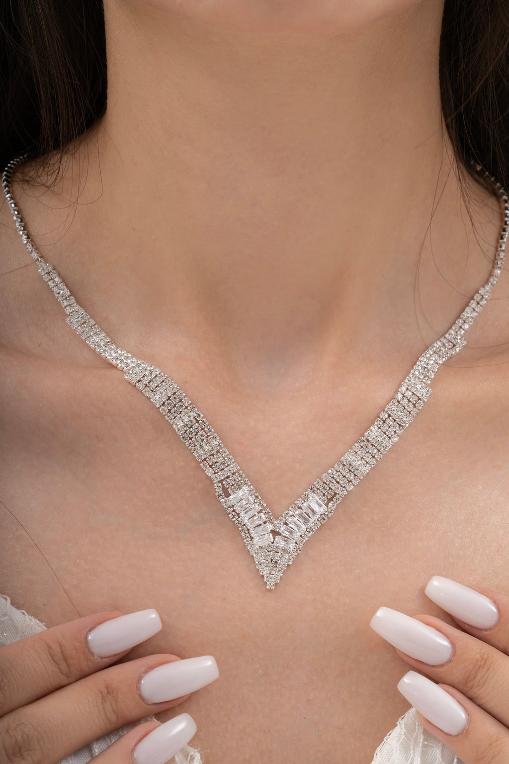 MİREL 7103 Zirkon Taşlı Gelin Seti Fashion Jewelry Set product photo 2