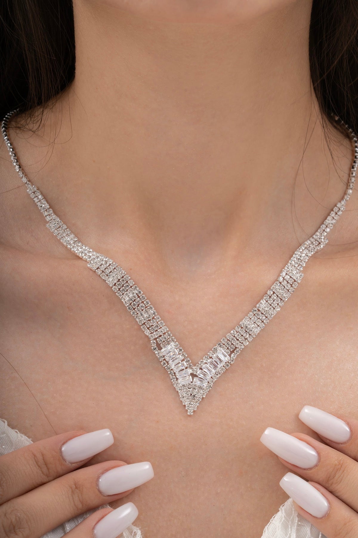 MİREL 7103 Zirkon Taşlı Gelin Seti Fashion Jewelry Set product photo 2