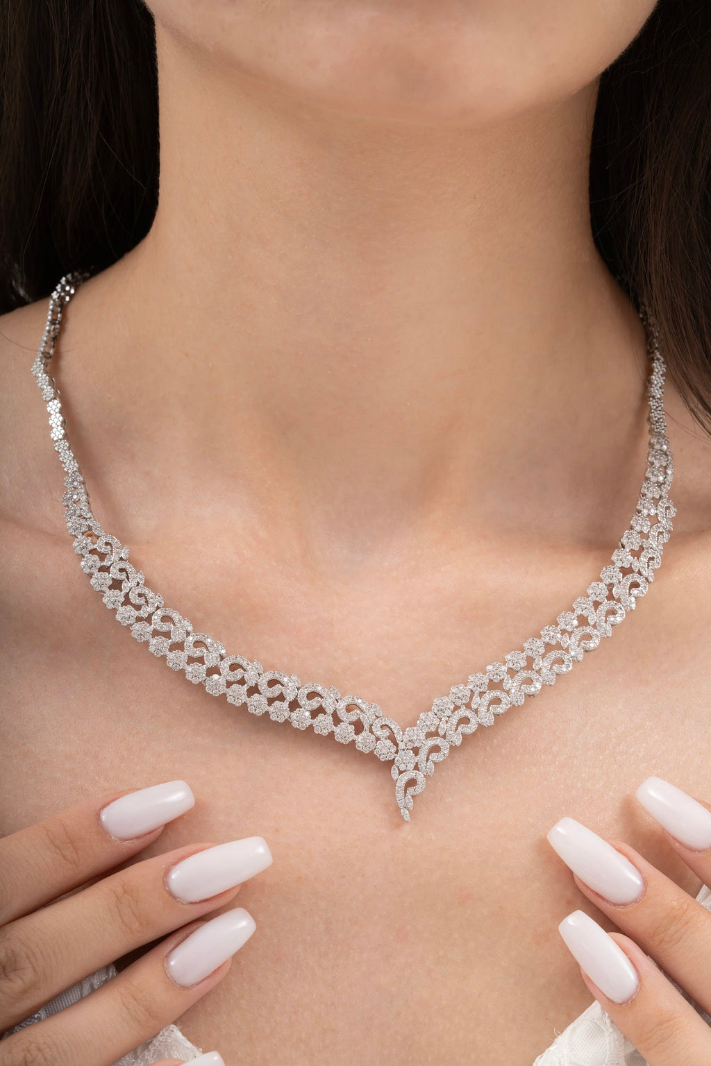 MİREL 7053 Zirkon Taşlı Gelin Seti Fashion Jewelry Set product photo 2