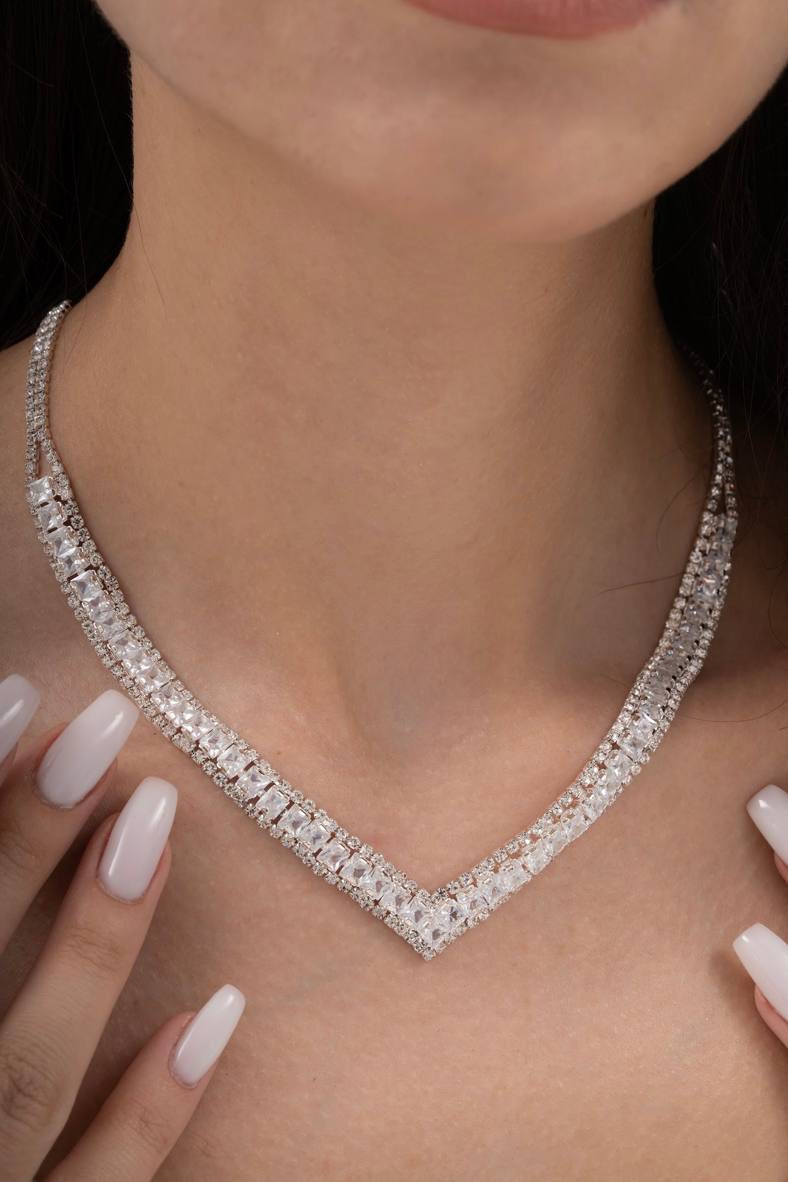 MİREL 7026 Zirkon Taşlı Gelin Seti Fashion Jewelry Set product photo 2