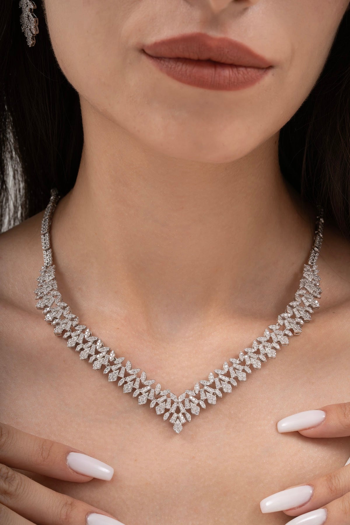 MİREL 7133 Zirkon Taşlı Gelin Seti Fashion Jewelry Set product photo 2