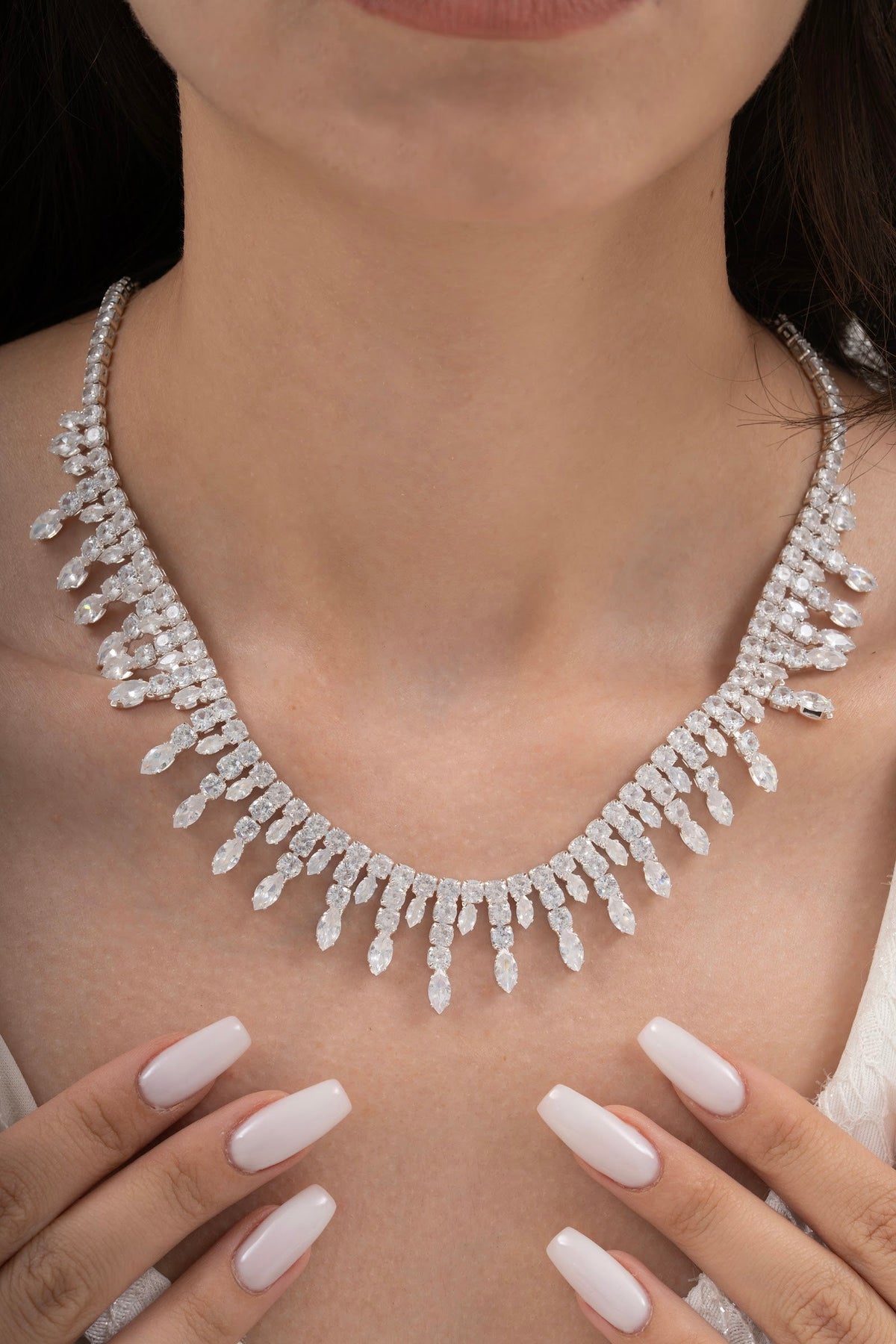 MİREL 7043 Zirkon Taşlı Gelin Seti Fashion Jewelry Set product photo 4