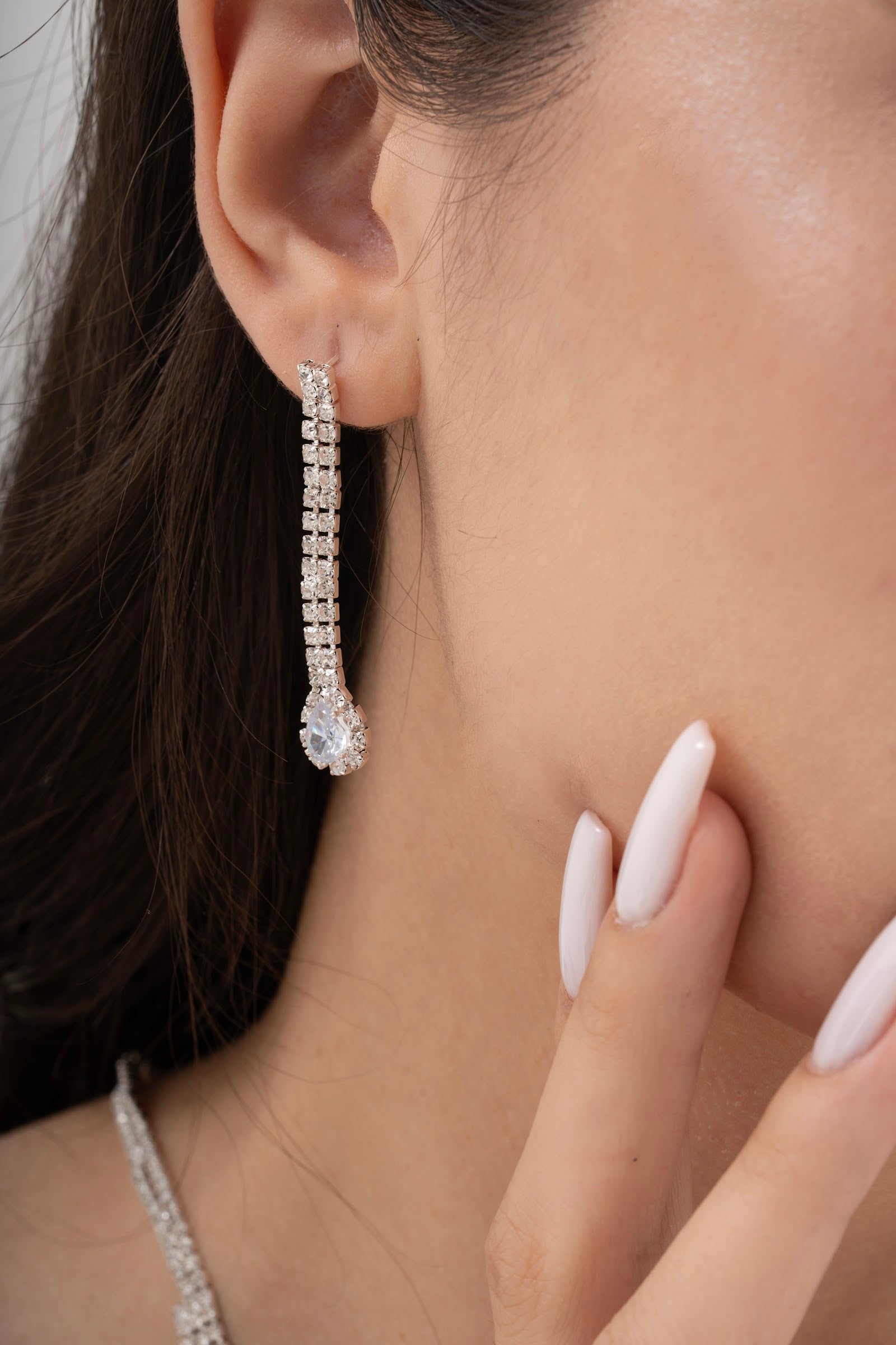 MİREL 7019 Zirkon Taşlı Gelin Seti Fashion Jewelry Set product photo 3