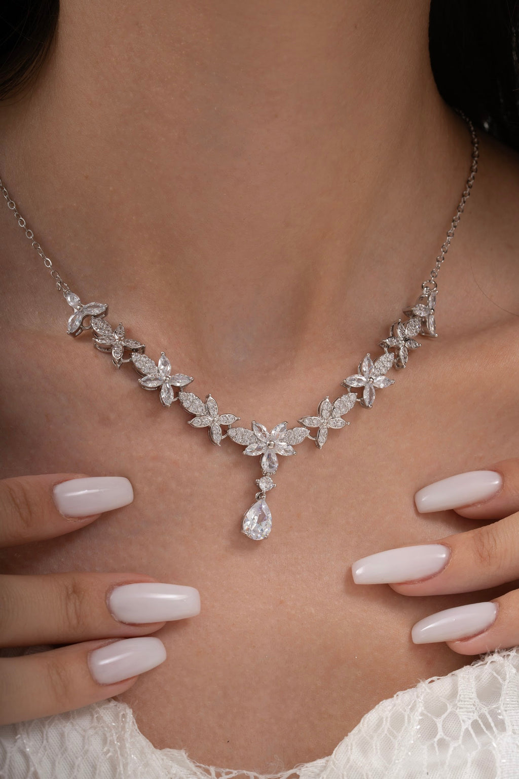 MİREL 7169 Zirkon Taşlı Gelin Seti Fashion Jewelry Set product photo 2