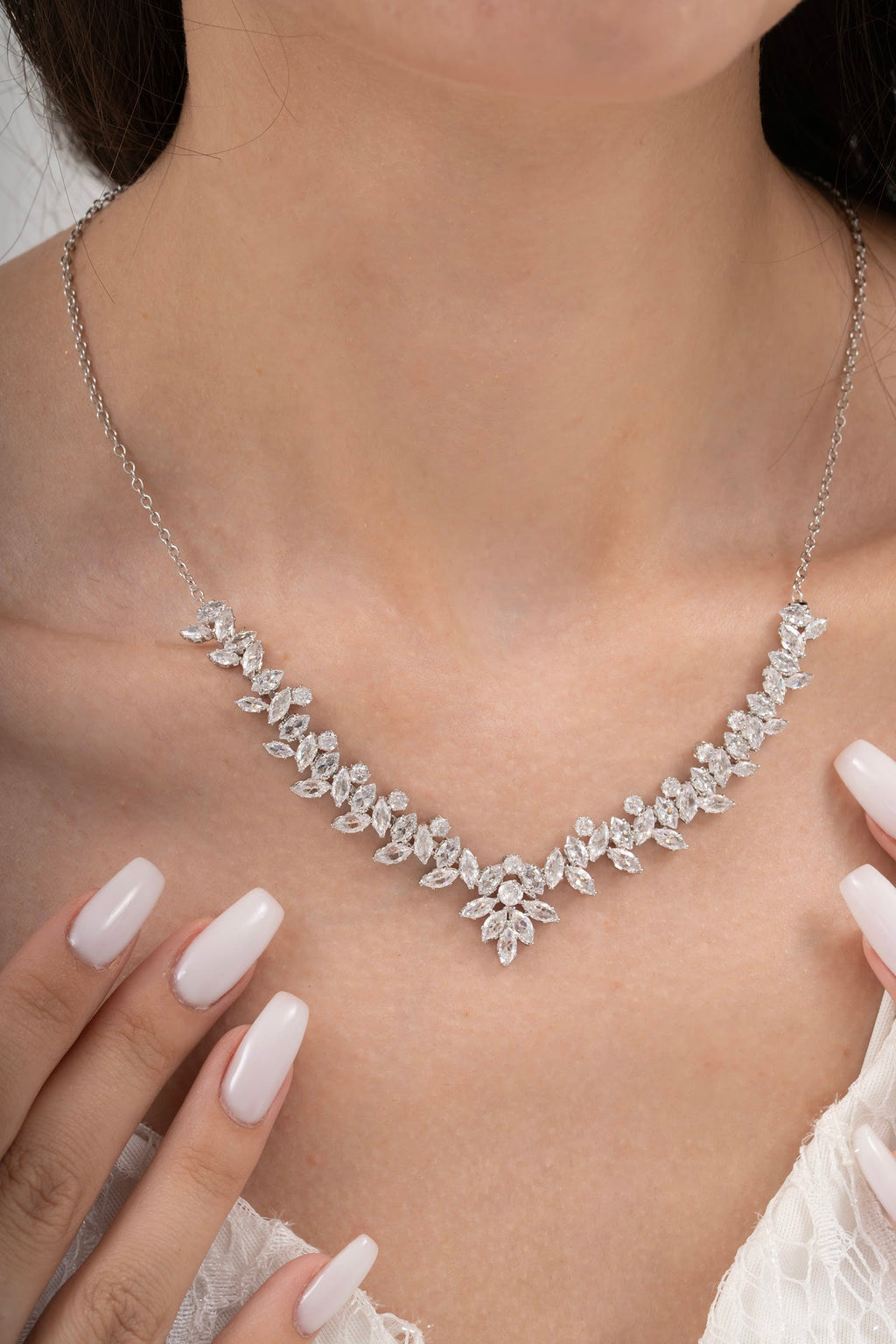 MİREL 7034 Zirkon Taşlı Gelin Seti Fashion Jewelry Set product photo 2