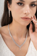 MİREL 7059 Zirkon Taşlı Gelin Seti Fashion Jewelry Set product photo 1