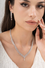 MİREL 7059 Zirkon Taşlı Gelin Seti Fashion Jewelry Set product photo 1