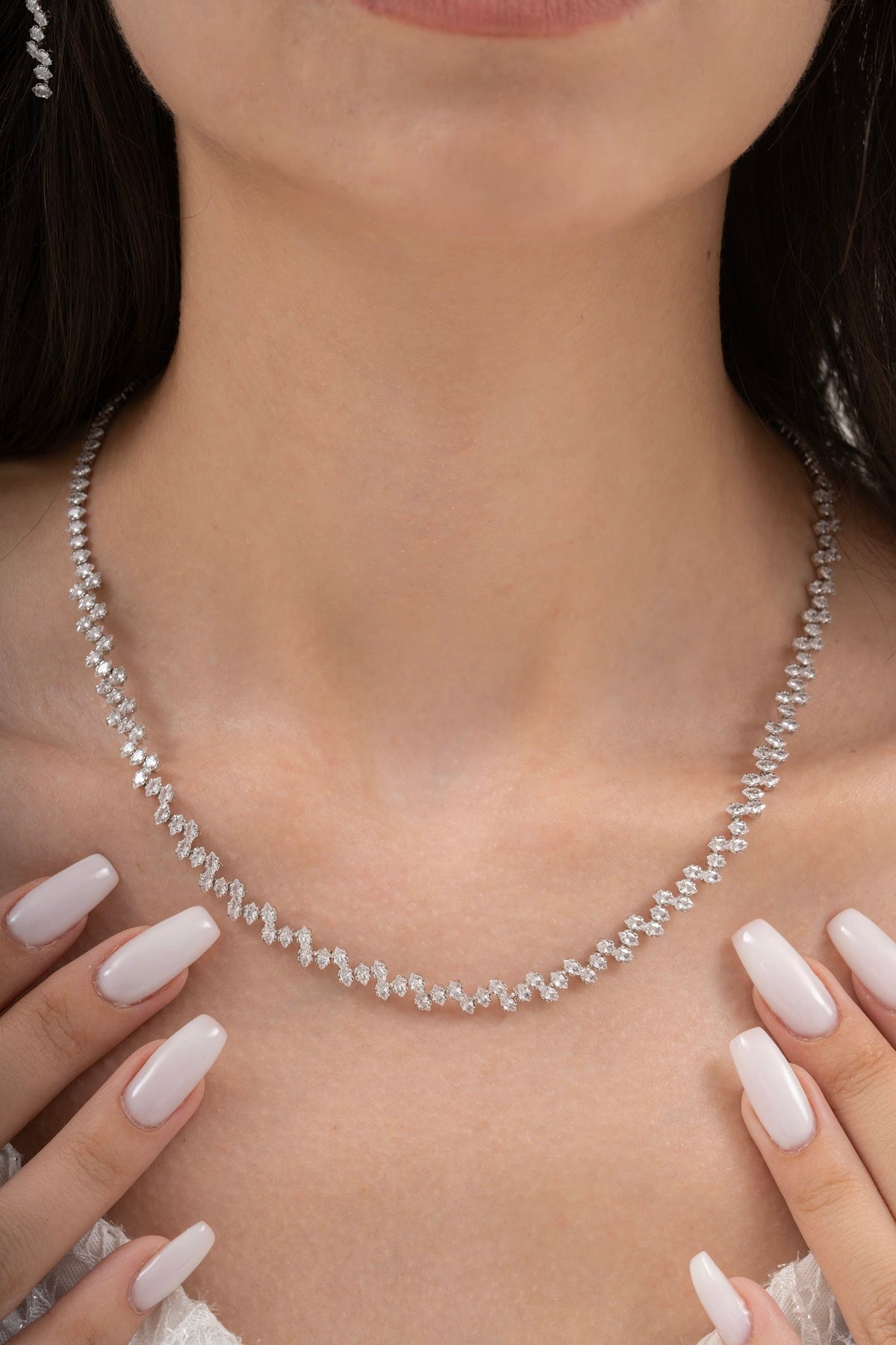 MİREL 7074 Zirkon Taşlı Gelin Seti Fashion Jewelry Set product photo 2