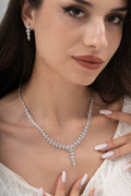 MİREL 7127 Zirkon Taşlı Gelin Seti Fashion Jewelry Set product photo 1