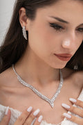MİREL 7155 Zirkon Taşlı Gelin Seti Fashion Jewelry Set product photo 1