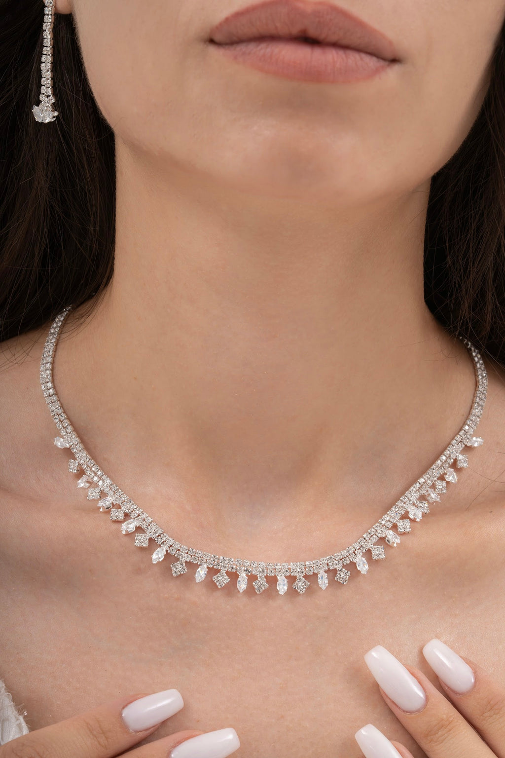 MİREL 7089 Zirkon Taşlı Gelin Seti Fashion Jewelry Set product photo 2