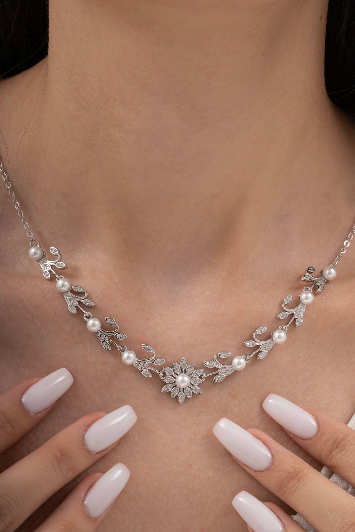 MİREL 7154 Zirkon Taşlı Gelin Seti Fashion Jewelry Set product photo 3