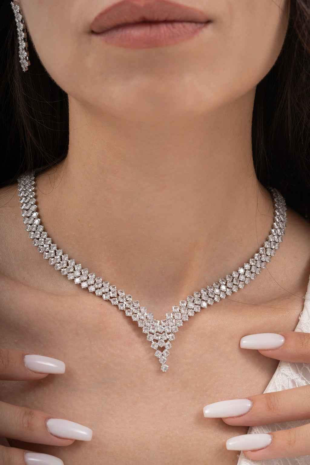 MİREL 7121 Zirkon Taşlı Gelin Seti Fashion Jewelry Set product photo 2