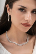 MİREL 7140 Zirkon Taşlı Gelin Seti Fashion Jewelry Set product photo 1