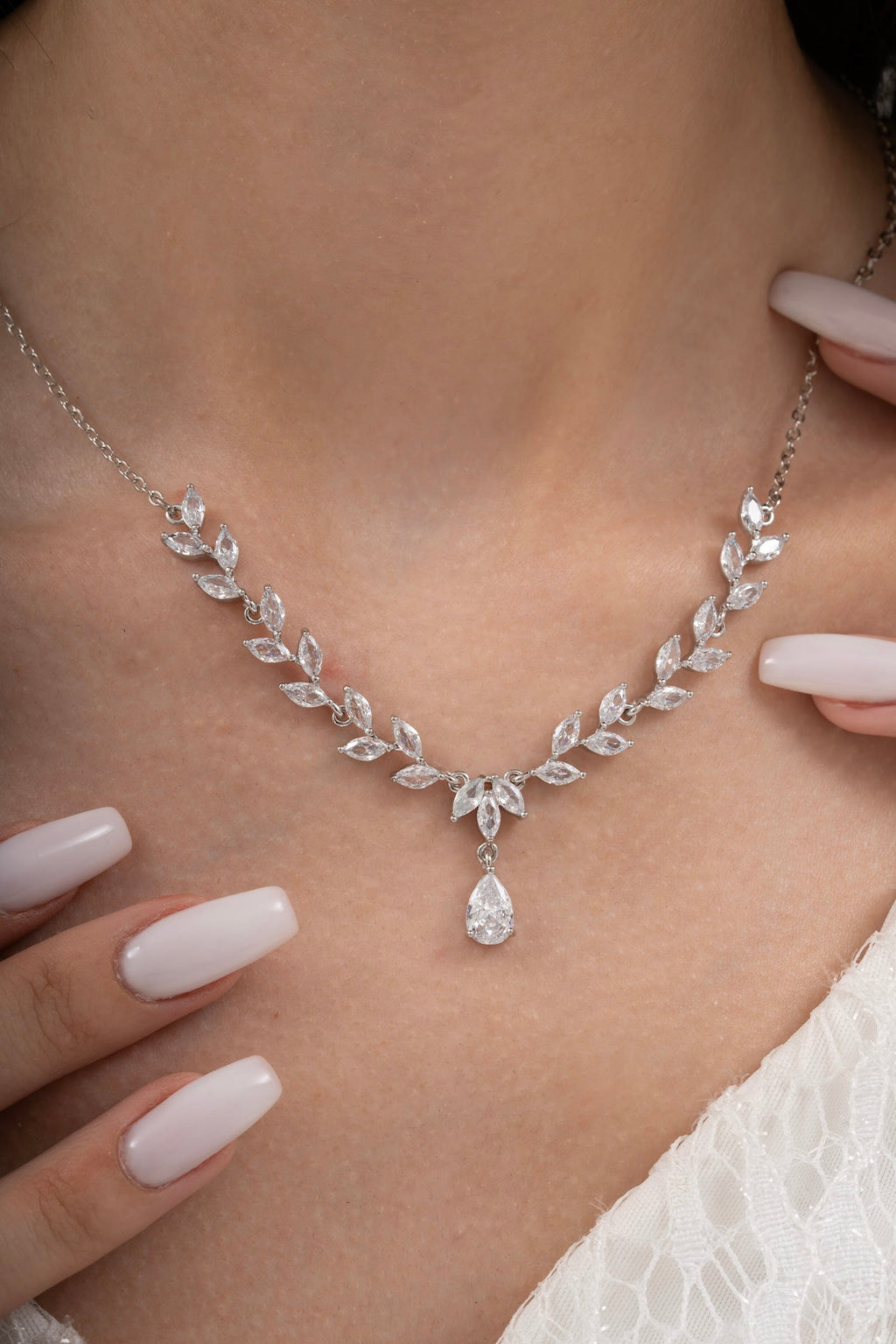 MİREL 7131 Zirkon Taşlı Gelin Seti Fashion Jewelry Set product photo 2