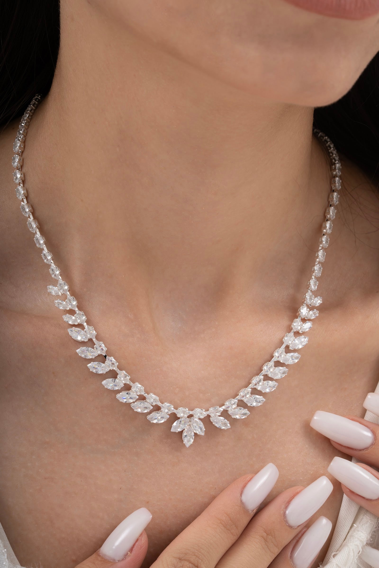 MİREL 7030 Zirkon Taşlı Gelin Seti Fashion Jewelry Set product photo 2