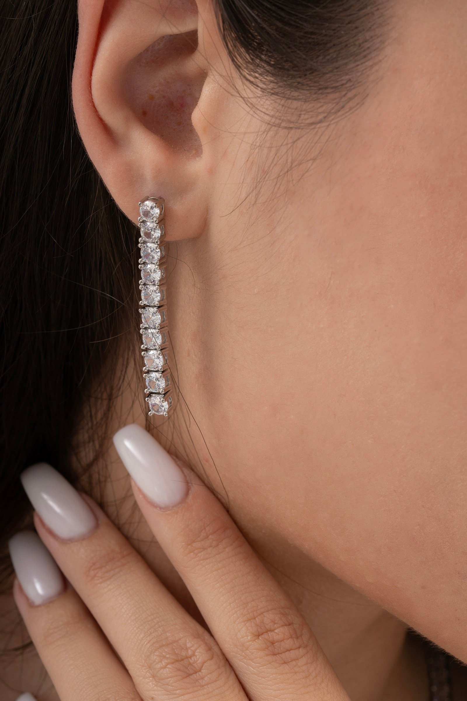 MİREL 7168 Baget Taş Dönmeyen Su Yolu Zirkon Taşlı Gelin Seti Fashion Jewelry Set product photo 3