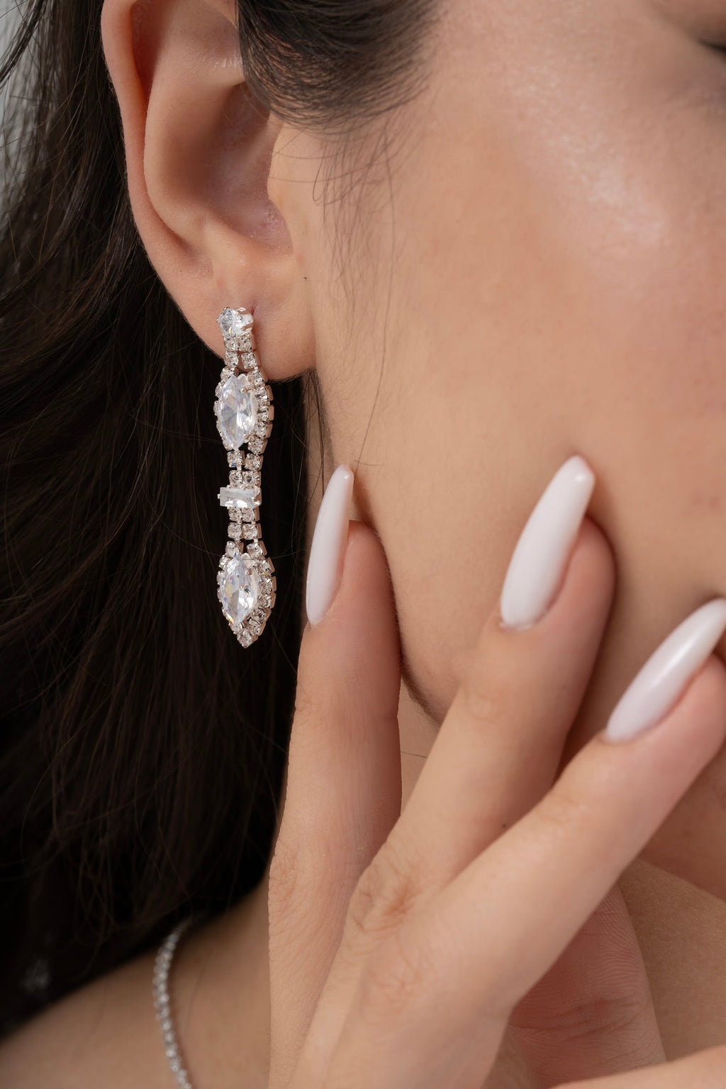 MİREL 7024 Zirkon Taşlı Gelin Seti Fashion Jewelry Set product photo 3