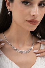 MİREL 7137 Zirkon Taşlı Gelin Seti Fashion Jewelry Set product photo 1