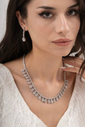 MİREL 7049 Zirkon Taşlı Gelin Seti Fashion Jewelry Set product photo 1