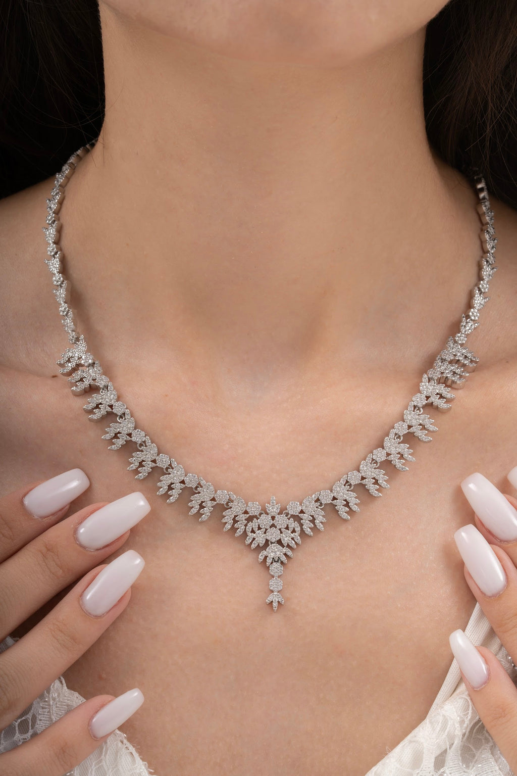 MİREL 7071 Zirkon Taşlı Gelin Seti Fashion Jewelry Set product photo 2