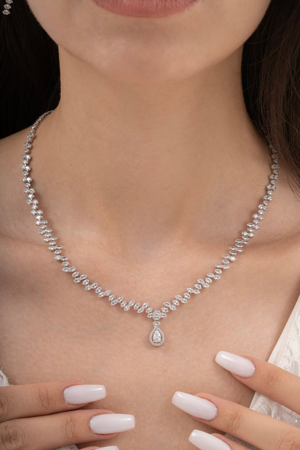 MİREL 7062 Zirkon Taşlı Gelin Seti Fashion Jewelry Set product photo 2