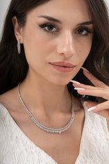 MİREL 7119 Zirkon Taşlı Gelin Seti Fashion Jewelry Set product photo 1